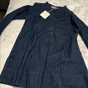 NWT Everlane Indigo Denim Henley Tunic